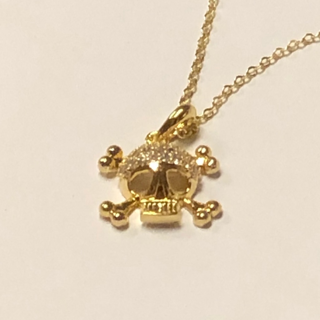 Gold & Silver Czirconia Skull